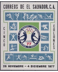 F-EX61813 EL SALVADOR MNH 1977 PANAMERICAN GAMES.