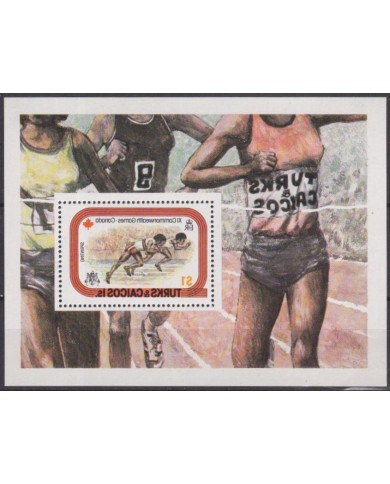 F-EX61826 TURKS & CAICOS MNH 1978 CANADA XI COMMONWEALTH GAMES ATHLETISM SPRINT.