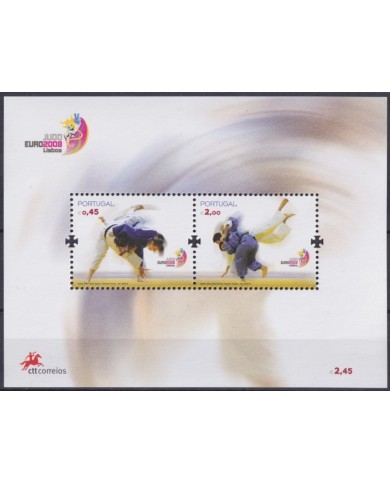 F-EX61830 PORTUGAL MNH 2008 JUDO CHAMPIONSHIP GAMES SHEET.