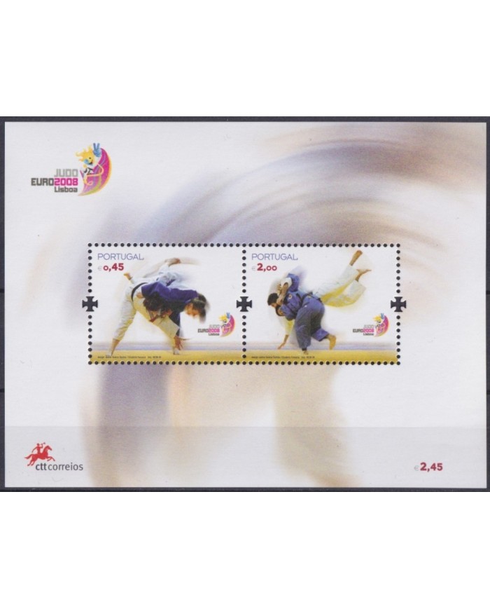 F-EX61830 PORTUGAL MNH 2008 JUDO CHAMPIONSHIP GAMES SHEET.