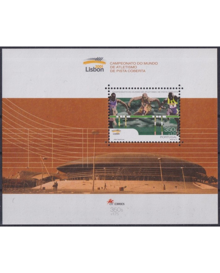 F-EX59882 PORTUGAL MNH 2001 ATHLETISM CHAMPIONSHIP GAMES SHEET.