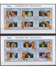 F-EX62680 ST VINCENT MNH 1992 BARCELONA OLYMPIC GAMES DREAM TEAM BASKETBALL.
