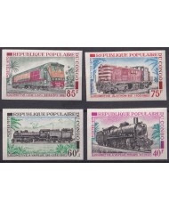 F-EX63228 CONGO MNH 1970 IMPERF RAILROAD RAILWAYS TRAIN FERROCARRIL LOCOMOTIVES.