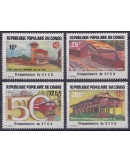 F-EX63586 CONGO MNH 1984 50th ANNIV CFCO RAILROAD TRAIN FERROCARRIL LOCOMOTIVE.