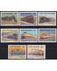 F-EX62856 COOK IS MNH 1985 RAILROAD RAILWAYS FERROCARRIL TRAIN LOCOMOTIVE.