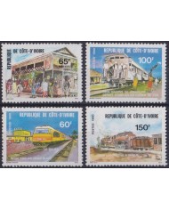 F-EX63325 YVORY COAST MNH 1980 RAILROAD RAILWAYS FERROCARRIL TRAIN LOCOMOTIVE.