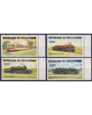 F-EX63594 YVORY COAST MNH 1984 RAILROAD RAILWAYS FERROCARRIL TRAIN LOCOMOTIVE.