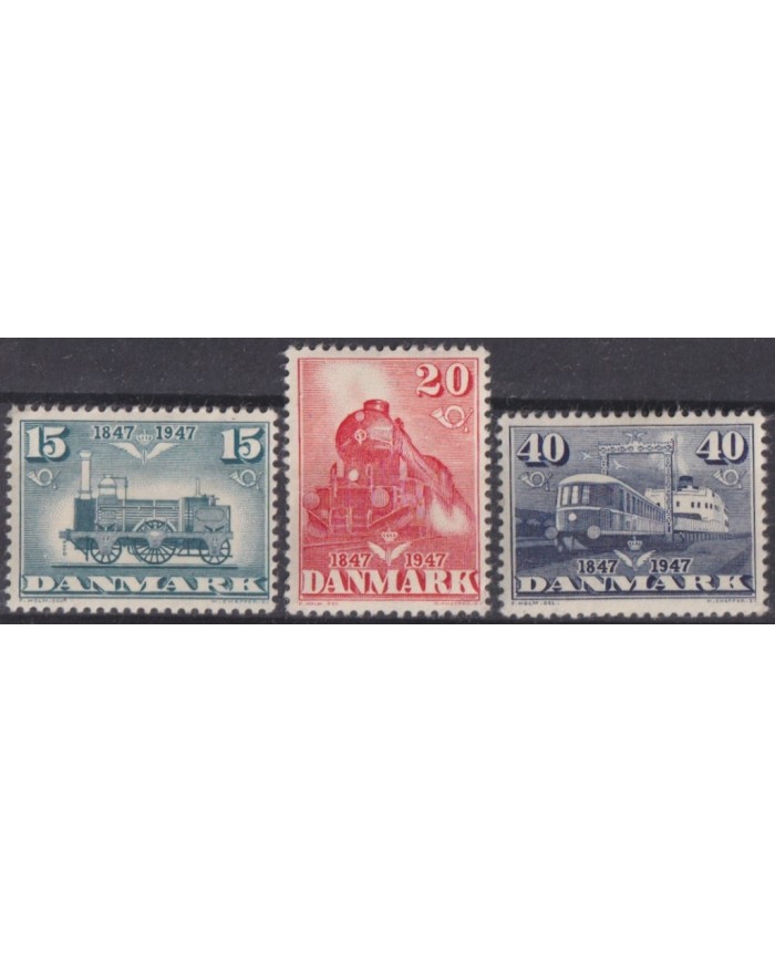 F-EX63283 DANMARK DENMANRK MNH 1947 RAILROAD RAILWAYS TRAIN.