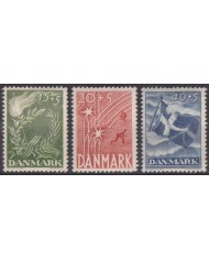 F-EX63282 DANMARK DENMANRK MNH 1947 WWII LIBERATION ANNIV RAILROAD LINE TRAIN.
