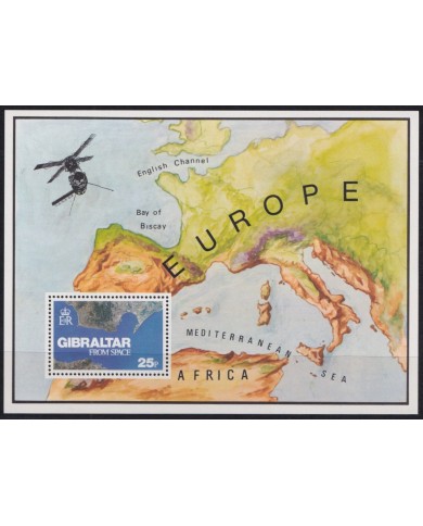 F-EX63767 GIBRALTAR MNH 1978 EUROPE MAP & GIBRALTAR FROM SPACE SATELLITE.