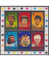 F-EX63769 GIBRALTAR MNH 1979 SHEET UNICEF CHILDREN.