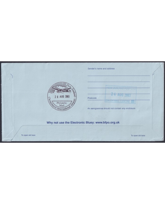 F-EX64183 BRITISH ANTARCTIC 2003 ANTARCTIC STATION AEROGRAMME.