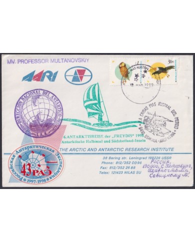 F-EX64177 ARGENTINA 1999 USHUAIA RUSSIA ANTARCTIC STATION.