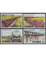 F-EX64061 ZAMBIA MNH 1976 RAILROAD LOCOMOTIVE RAILROAD TRAIN FERROCARRIL.