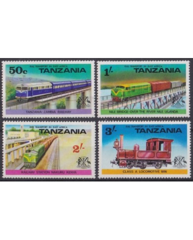 F-EX64040 TANZANIA MNH 1976 RAILROAD LOCOMOTIVE RAILROAD TRAIN FERROCARRIL.