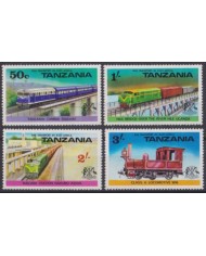 F-EX64040 TANZANIA MNH 1976 RAILROAD LOCOMOTIVE RAILROAD TRAIN FERROCARRIL.