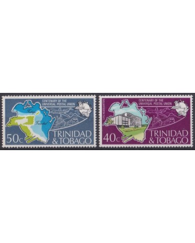 F-EX64043 TRINIDAD & TOBAGO MNH 1974 100th ANNIV OF UPU RAILROAD CHEMIS DE FER.
