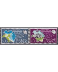 F-EX64043 TRINIDAD & TOBAGO MNH 1974 100th ANNIV OF UPU RAILROAD CHEMIS DE FER.