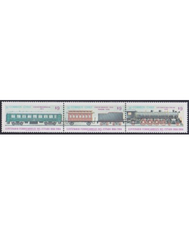 F-EX64049 CHILE MNH 1984 RAILROAD FERROCARRIL CHEMIS DE FER LOCOMOTIVE.
