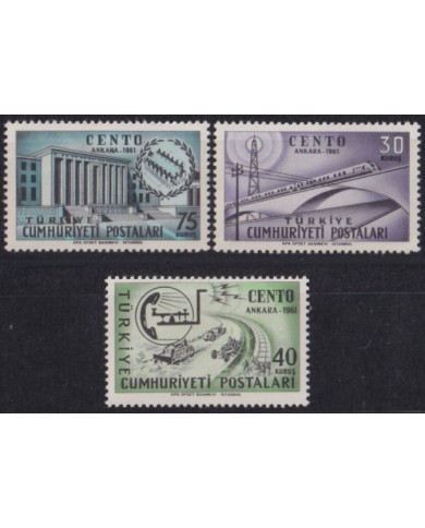 F-EX64050 TURKEY MNH 1961 CENTRAL TREATY BRIDGE RAILROAD DEVELOPMENT.