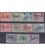 F-EX64019 SWITZERLAND UN 1948 MLH BOARD OF EDUCATION RAILROAD MOUNTAIN LANDSCAPE.