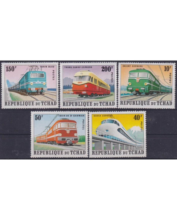 F-EX63584 CHAD MNH 1972 CHEMIS DE FER RAILWAY TRAIN LOCOMOTIVE FERROCARRIL.