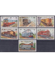F-EX63319 CAMBODIA MNH 1984 CHEMIS DE FER RAILWAY TRAIN LOCOMOTIVE FERROCARRIL.