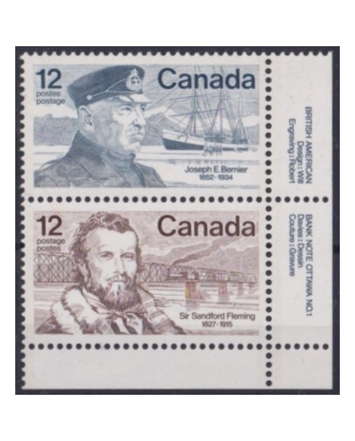 F-EX63321 CANADA MNH 1977 BERRIER – FLEMING SHIP RAILWAY TRAIN LOCOMOTIVE FERROCARRIL.