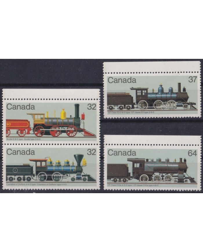 F-EX63322 CANADA MNH 1984 CHEMIS DE FER RAILWAY TRAIN LOCOMOTIVE FERROCARRIL.