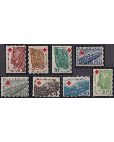 F-EX63257 BULGARIA MH 1946 RED CROSS REFUGEE CHEMIS DE FER RAILWAY TRAIN LOCOMOTIVE FERROCARRIL.