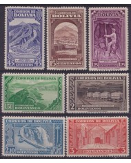 F-EX63892 BOLIVIA MNH 1943 MINING CHEMIS DE FER RAILWAY TRAIN LOCOMOTIVE FERROCARRIL.