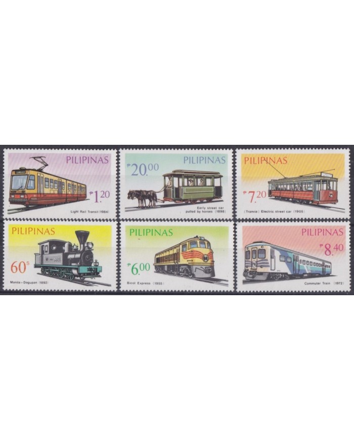 F-EX63354 PHILIPPINES MNH 1984 CHEMIS DE FER RAILWAY TRAIN LOCOMOTIVE FERROCARRIL.