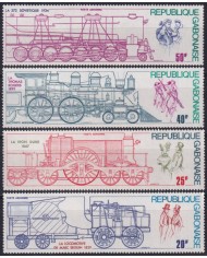 F-EX63358 GABON MNH 1975 HISTORY OF RAILWAY TRAIN LOCOMOTIVE FERROCARRIL.