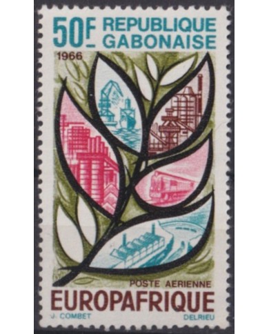 F-EX63356 GABON MNH 1966 EUROAFRIQUE INDUSTRY RAILWAY TRAIN LOCOMOTIVE FERROCARRIL.