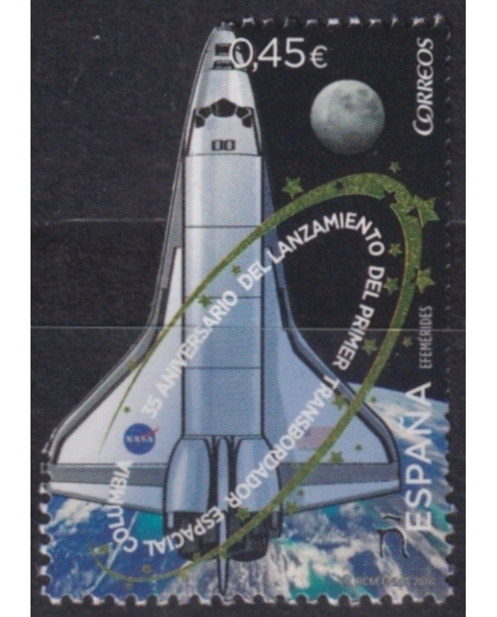 F-EX63895 ESPAÑA SPAIN MNH 2016 35º ANNIV COLUMBIA TRANSBORDER SPACE COSMOS.