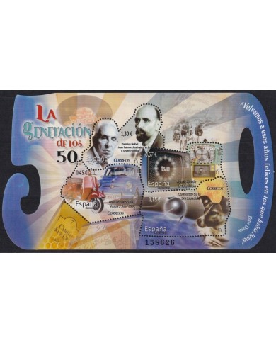 F-EX63900 ESPAÑA SPAIN MNH 2016 50`DECADE NOBEL MOTO AUTO TV LITERATURE.