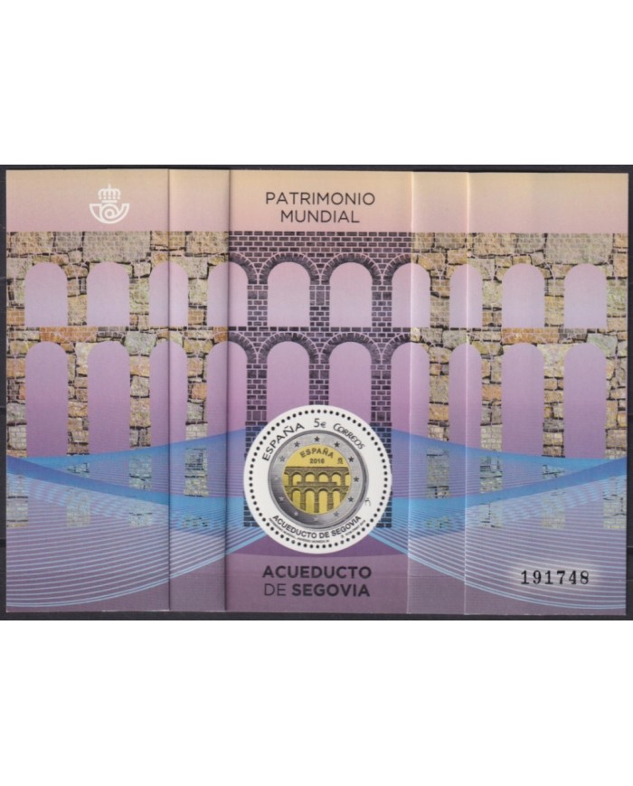 F-EX63774 ESPAÑA SPAIN MNH 2016 SEGOVIA ROMAN AQUEDUCT SPECIAL PRINTING ARCHITECTURE.