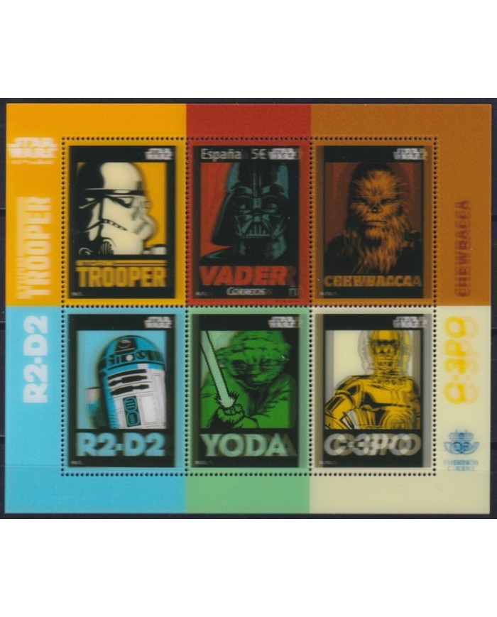 F-EX63775 ESPAÑA SPAIN MNH 2017 MOVIE CINEMA STAR WAR GUERRA DE LAS GALAXIAS.