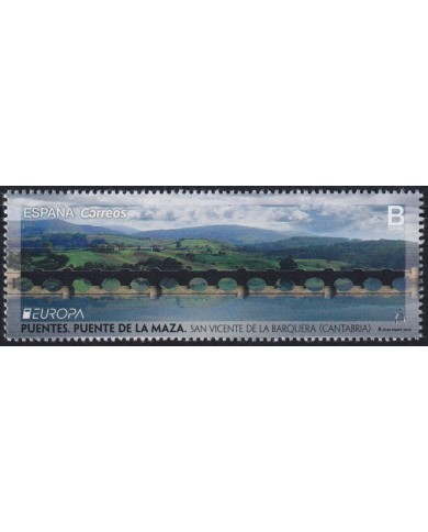 F-EX64063 ESPAÑA SPAIN MNH 2018 BRIDGE OF LA MAZA SPECIAL PERFORATED TEXTURE.