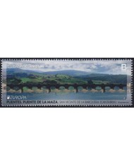 F-EX64063 ESPAÑA SPAIN MNH 2018 BRIDGE OF LA MAZA SPECIAL PERFORATED TEXTURE.