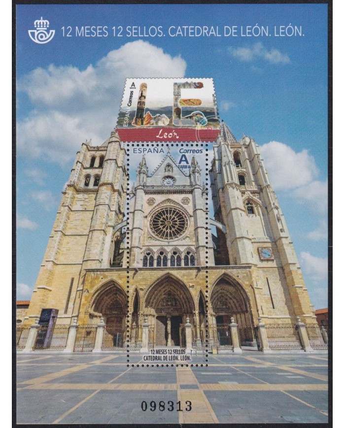 F-EX63917 ESPAÑA SPAIN MNH 2018 “TARIFA A” CATHEDRAL OF LEON ARCHITECTURE TEXTURE.