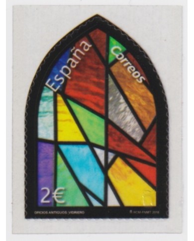 F-EX63921 ESPAÑA SPAIN MNH 2018 PANTING STAINED GLASS OFICIOS VIDRIERO.