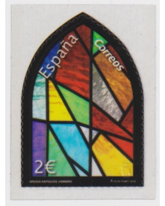 F-EX63921 ESPAÑA SPAIN MNH 2018 PANTING STAINED GLASS OFICIOS VIDRIERO.