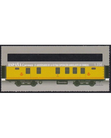F-EX63922 ESPAÑA SPAIN MNH 2018 RAILROD AMBULANTE SPECIAL PERFORATED TEXTURE.