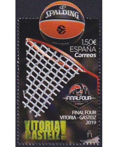 F-EX63927 ESPAÑA SPAIN MNH 2019 VITORIA FINAL TOUR BASKETBALL TEXTURE.