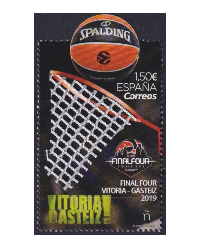 F-EX63927 ESPAÑA SPAIN MNH 2019 VITORIA FINAL TOUR BASKETBALL TEXTURE.