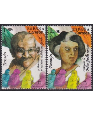 F-EX63930 ESPAÑA SPAIN MNH 2019 INDIRA GHANDI GREAT PERSONALITIES OF INDIA.