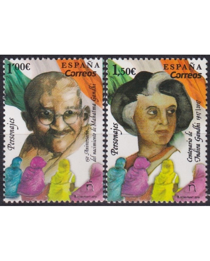 F-EX63930 ESPAÑA SPAIN MNH 2019 INDIRA GHANDI GREAT PERSONALITIES OF INDIA.