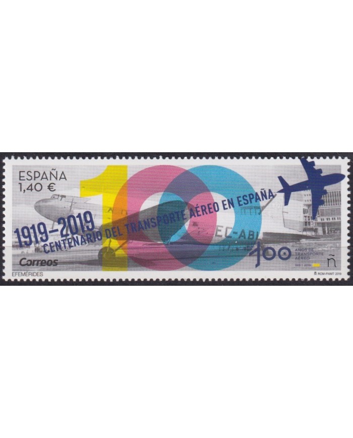 F-EX63931 ESPAÑA SPAIN MNH 2019 CENTENARIAL OF AIR SERVICE AVION AIRPLANE.