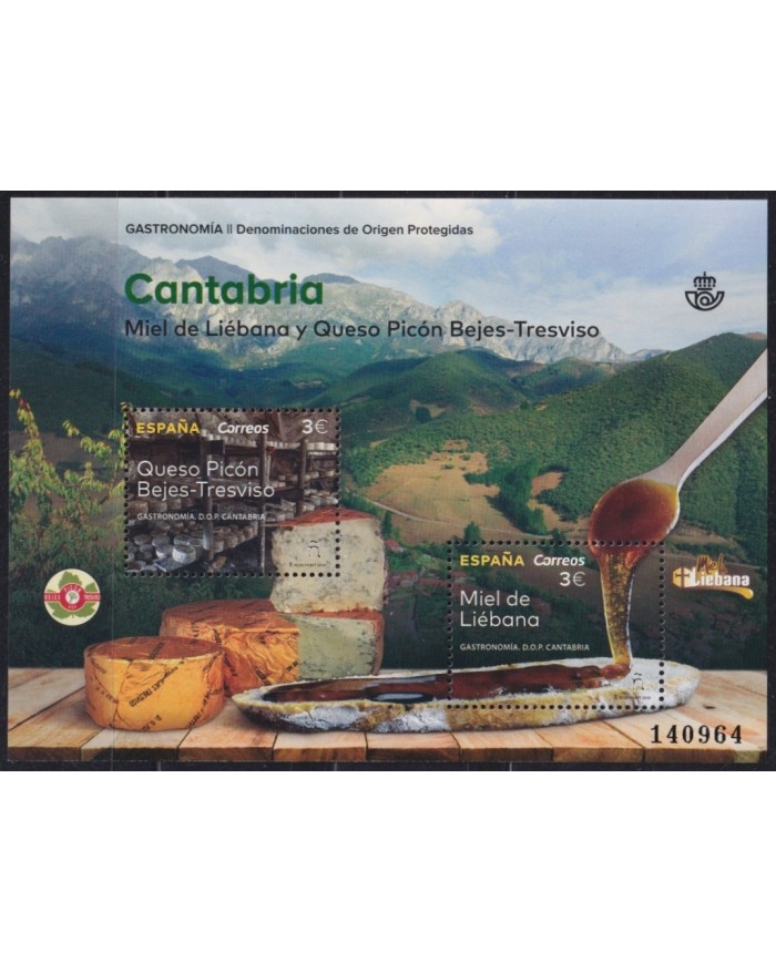 F-EX63933 ESPAÑA SPAIN MNH 2019 GASTRONOMY FOOD CHEESE PICON & HONEY BEE.